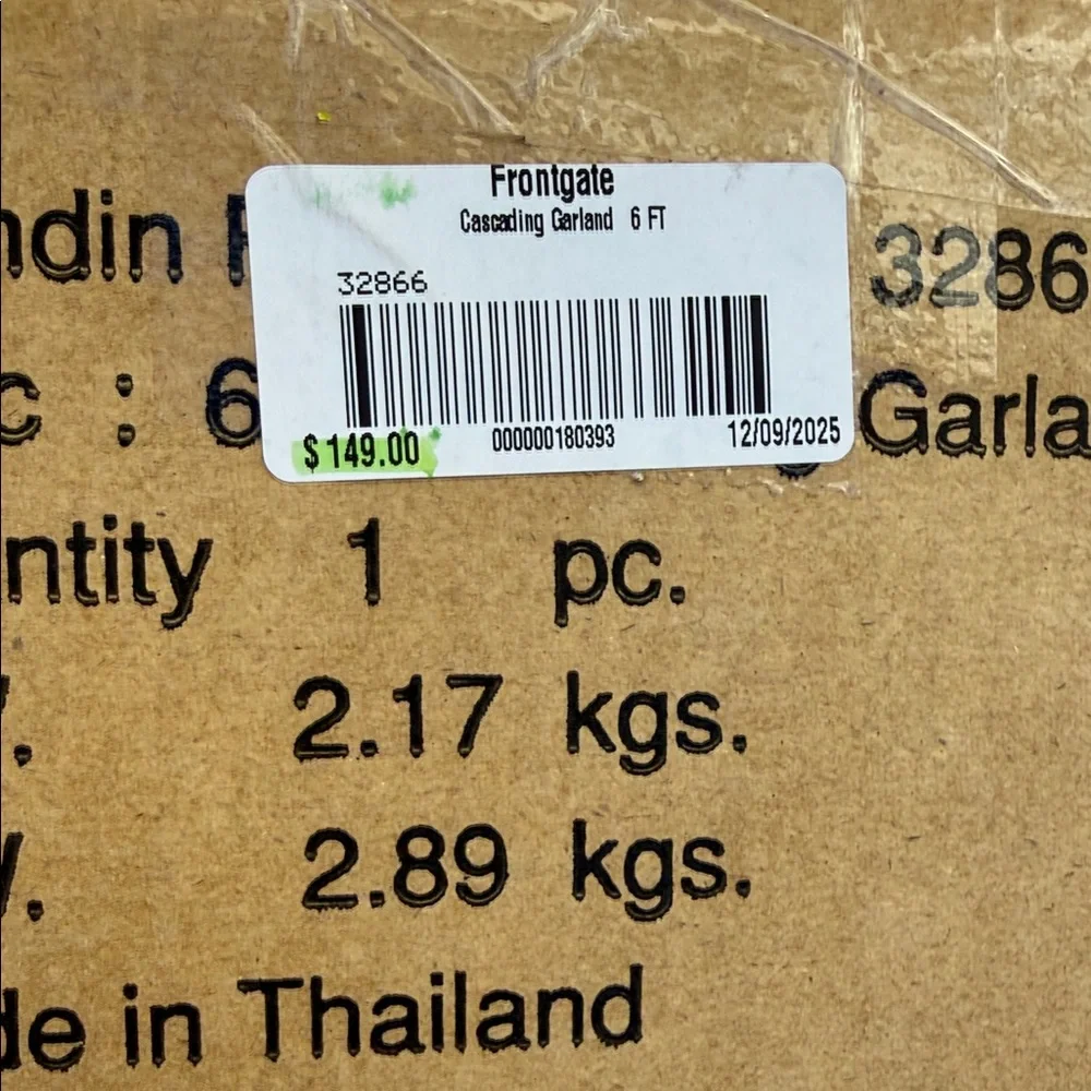 Frontgate Cascading Garland 6 FT - NWT